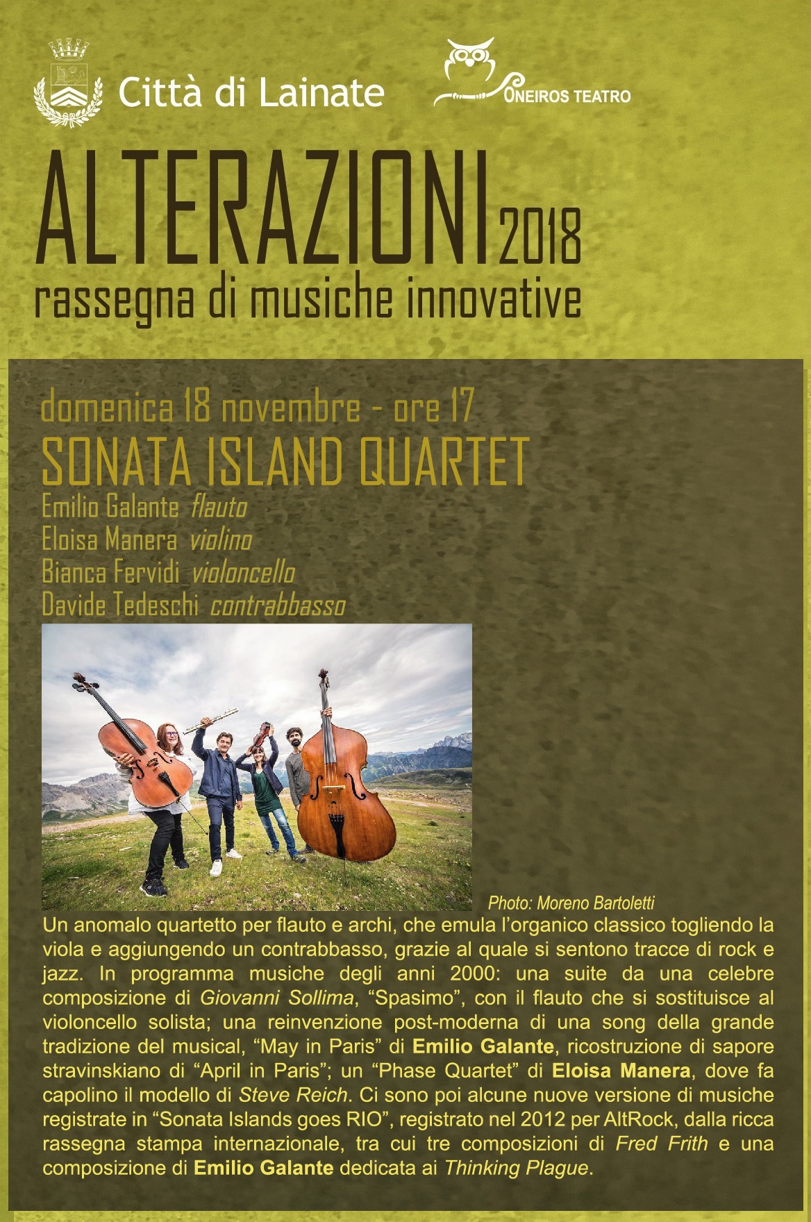 Alterazioni 2018: Sonata Islands Quartet 